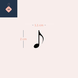 Eighth Note Temporary Tattoo - 4 | Temporalis