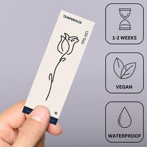 Contour de rose élégant 2 - Temporalis® - Tatouage temporaire