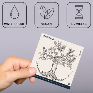 Árbol de la Vitalidad Etérea 4 - Temporalis® - Tatuaje temporal