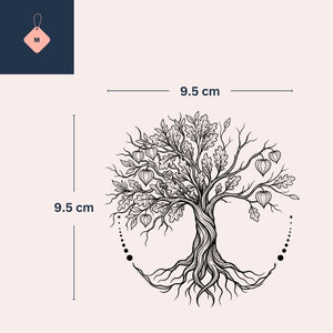Árvore da Vitalidade Etérea 3 - Temporalis® - Tatuagem temporária