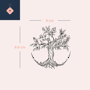 Árbol de la Vitalidad Etérea 3 - Temporalis® - Tatuaje temporal