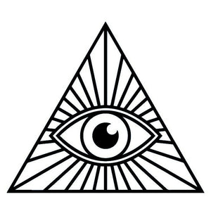 Eye of Providence in triangle temporary tattoo with rays - 2 | Temporalis
