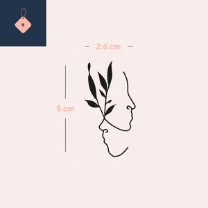 Lien entre visages et nature 3 - Temporalis® - Tatouage temporaire