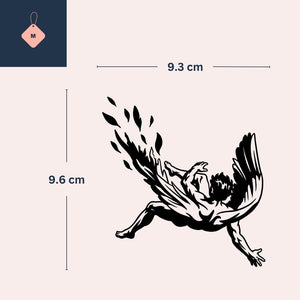 Falling Icarus temporary tattoo - 4 | Temporalis