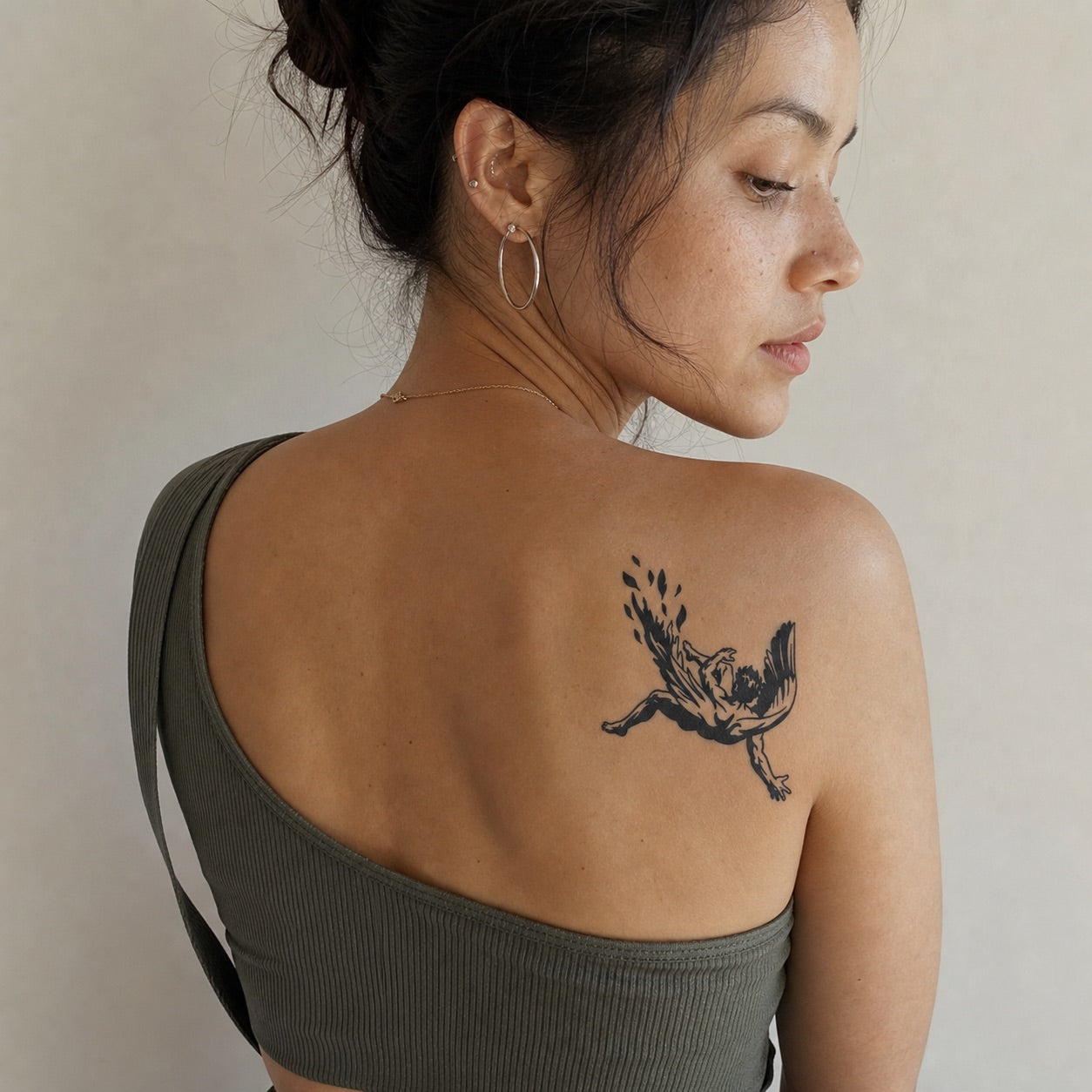 Falling Icarus temporary tattoo - 1 | Temporalis