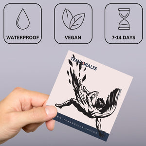 Falling Icarus temporary tattoo - 3 | Temporalis