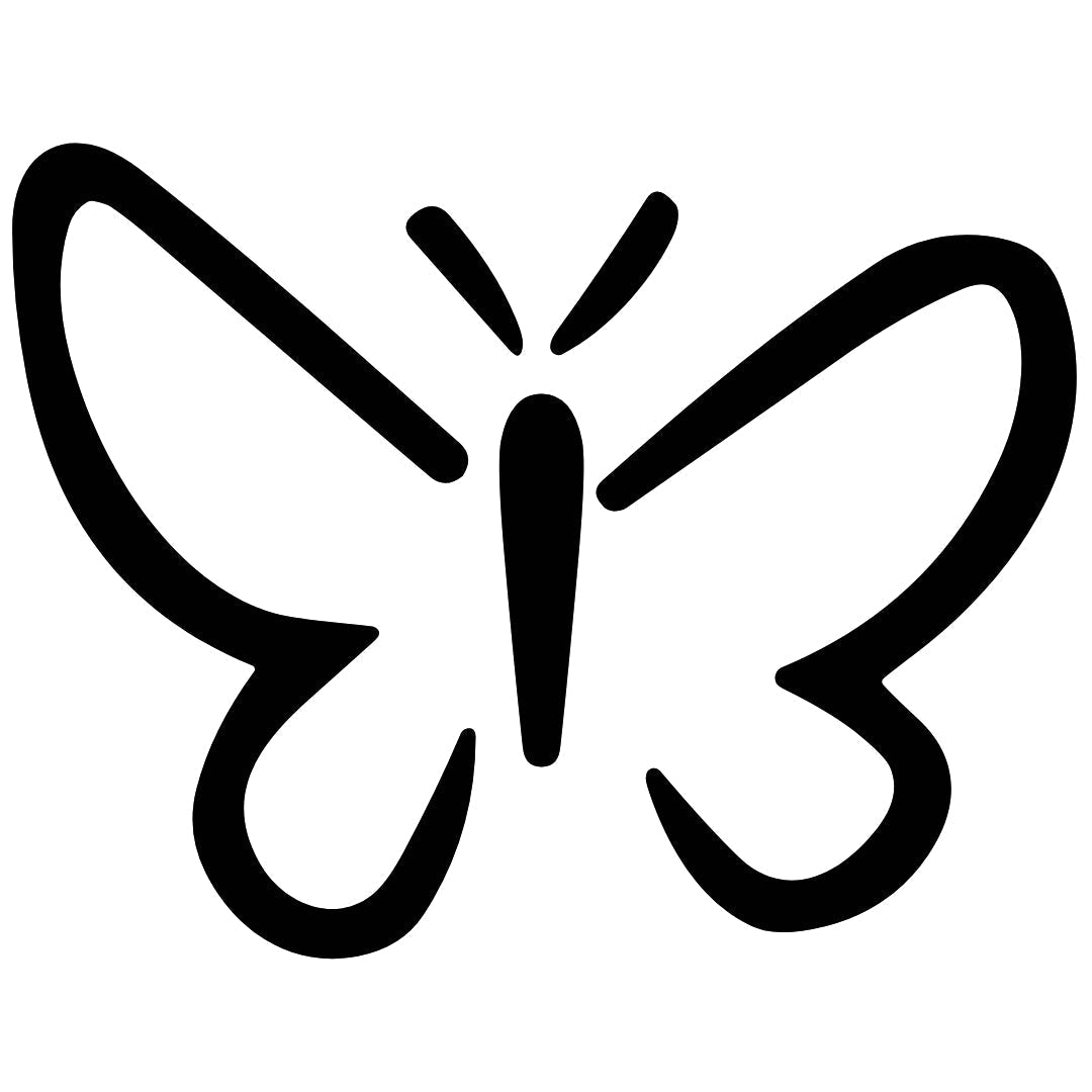 Fine line butterfly temporary tattoo - 2 | Temporalis