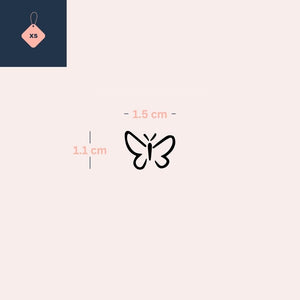 Fine line butterfly temporary tattoo - 4 | Temporalis