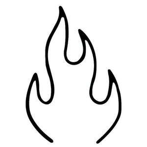 Fine line flame temporary tattoo - 2 | Temporalis