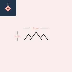 Fine line mountain range temporary tattoo - 4 | Temporalis