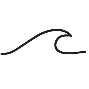 Fine line wave temporary tattoo - 2 | Temporalis