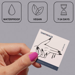 Finger gun hand temporary tattoo - 3 | Temporalis