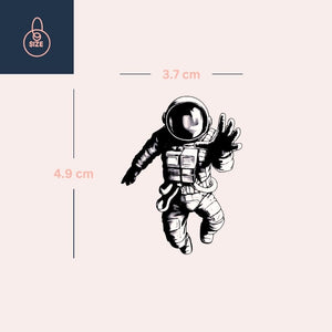 Floating Astronaut Temporary Tattoo 3 - Temporalis