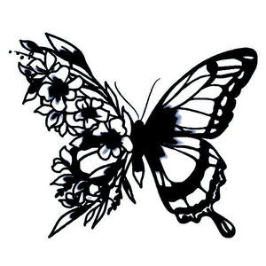 Papillon Floral 2 - Temporalis® - Tatouage Temporaire