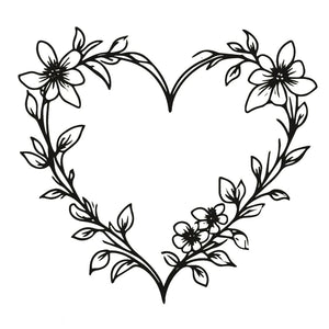 Floral Heart Wreath Tattoo - 2 | Temporalis