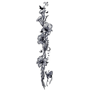 Floral Vine & Butterfly Tattoo - 2 | Temporalis