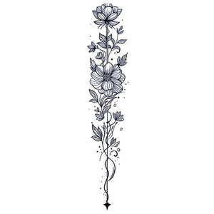 Floral Vine Garland Tattoo - 2 | Temporalis