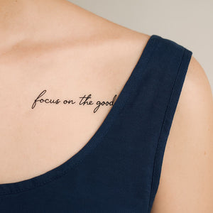 Focus on the good script temporary tattoo - 1 | Temporalis