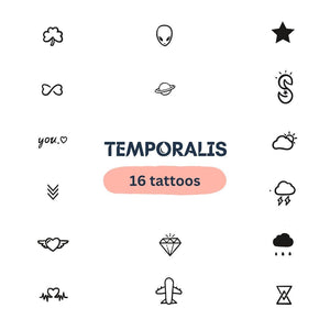 Funny Finger Tattoo Set 1 - Temporalis