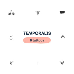Geometrische vinger tattoo set 1 - Temporalis® - tijdelijke tattoo