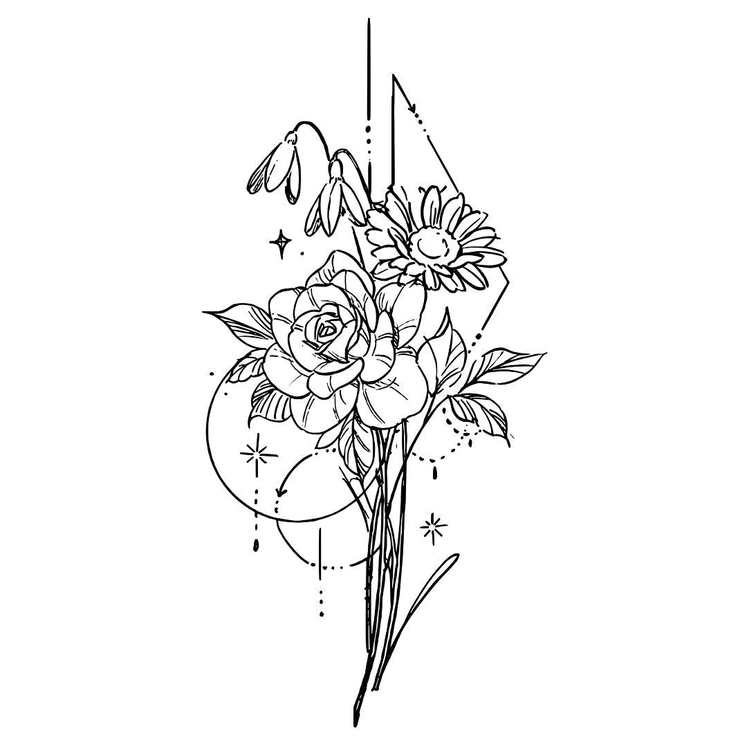 Geometric Floral Bouquet 2 - Temporalis