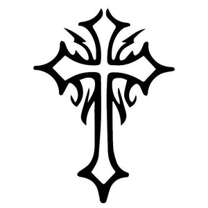 Gothic Christian cross temporary tattoo - 2 | Temporalis
