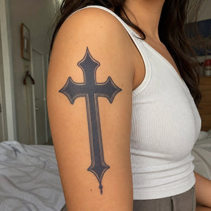 Gothic Cross Tattoo - 1 | Temporalis