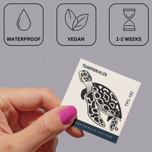 Hawaiisköldpadda 3 - Temporalis® - Tillfällig tatuering