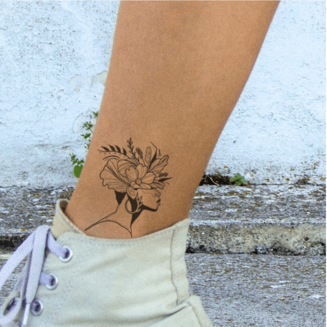 Head with Flowers 1 - Temporalis