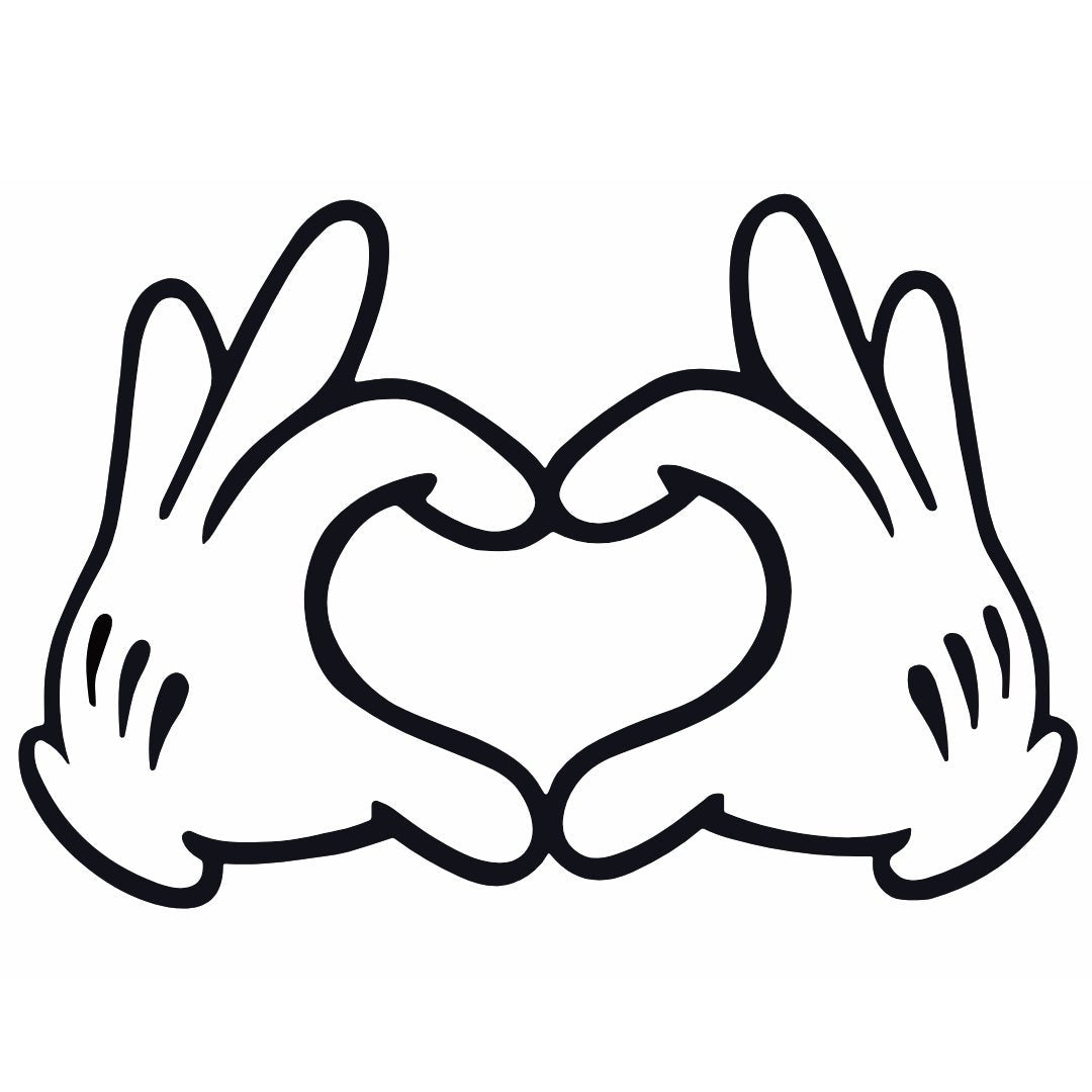 Heart hands temporary tattoo - 2 | Temporalis