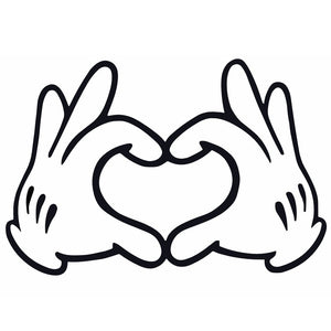 Heart hands temporary tattoo - 2 | Temporalis