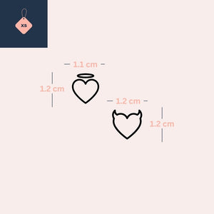 Cœurs du Paradis et de l'Enfer 3 - Temporalis® - Tatouage temporaire