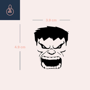Hulk angry face temporary tattoo - 4 | Temporalis