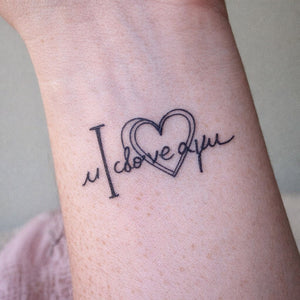I Love You Heart Tattoo - 1 | Temporalis
