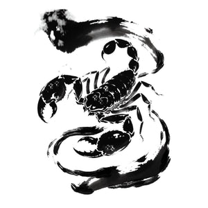 Ink Wash Scorpion Tattoo - 1 | Temporalis