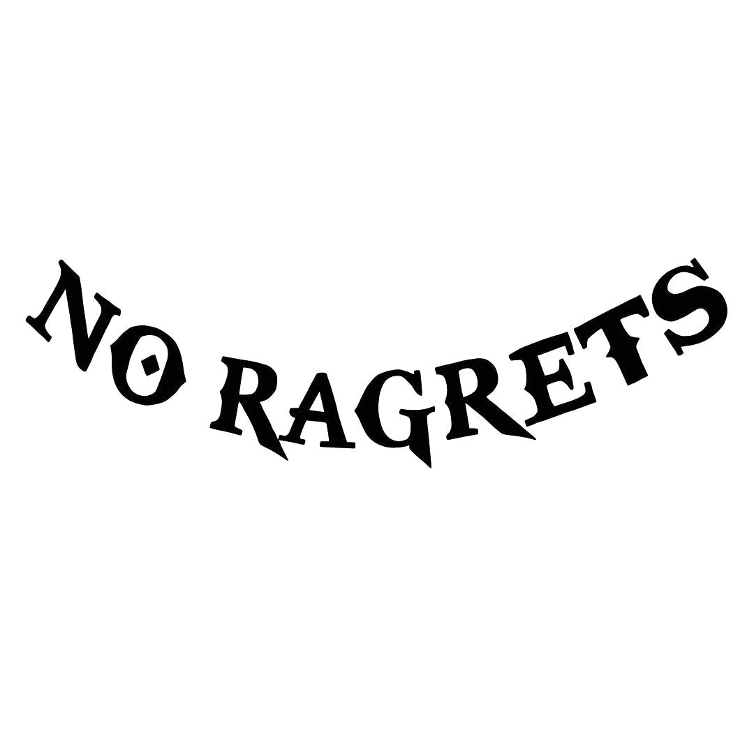 Intentional misspelling "NO RAGRETS" 2 - Temporalis