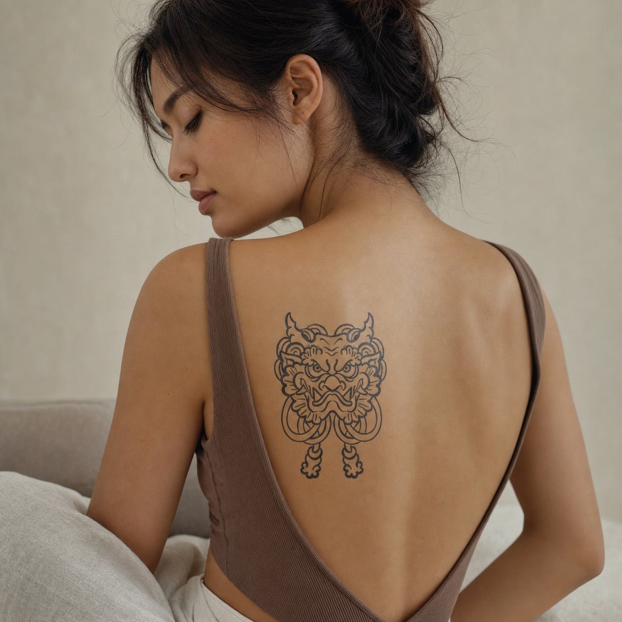 Japanese Oni Mask Tattoo - 1 | Temporalis