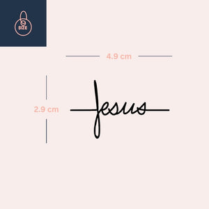Jesus' script temporary tattoo - 4 | Temporalis