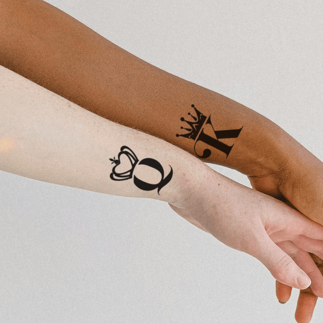 King and Queen letters with Crowns 1 - Temporalis