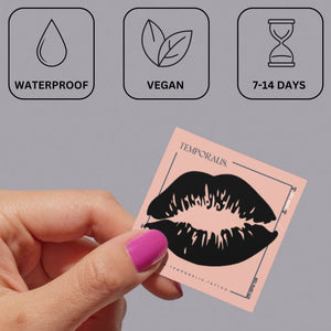 Kiss mark temporary tattoo - 3 | Temporalis