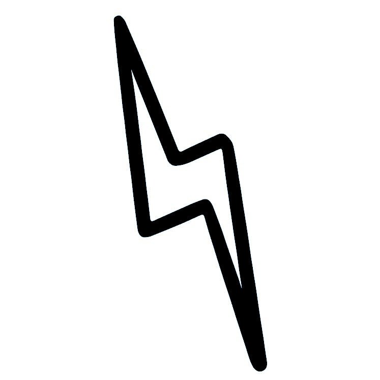 Minimalist Lightning Bolt 2 - Temporalis