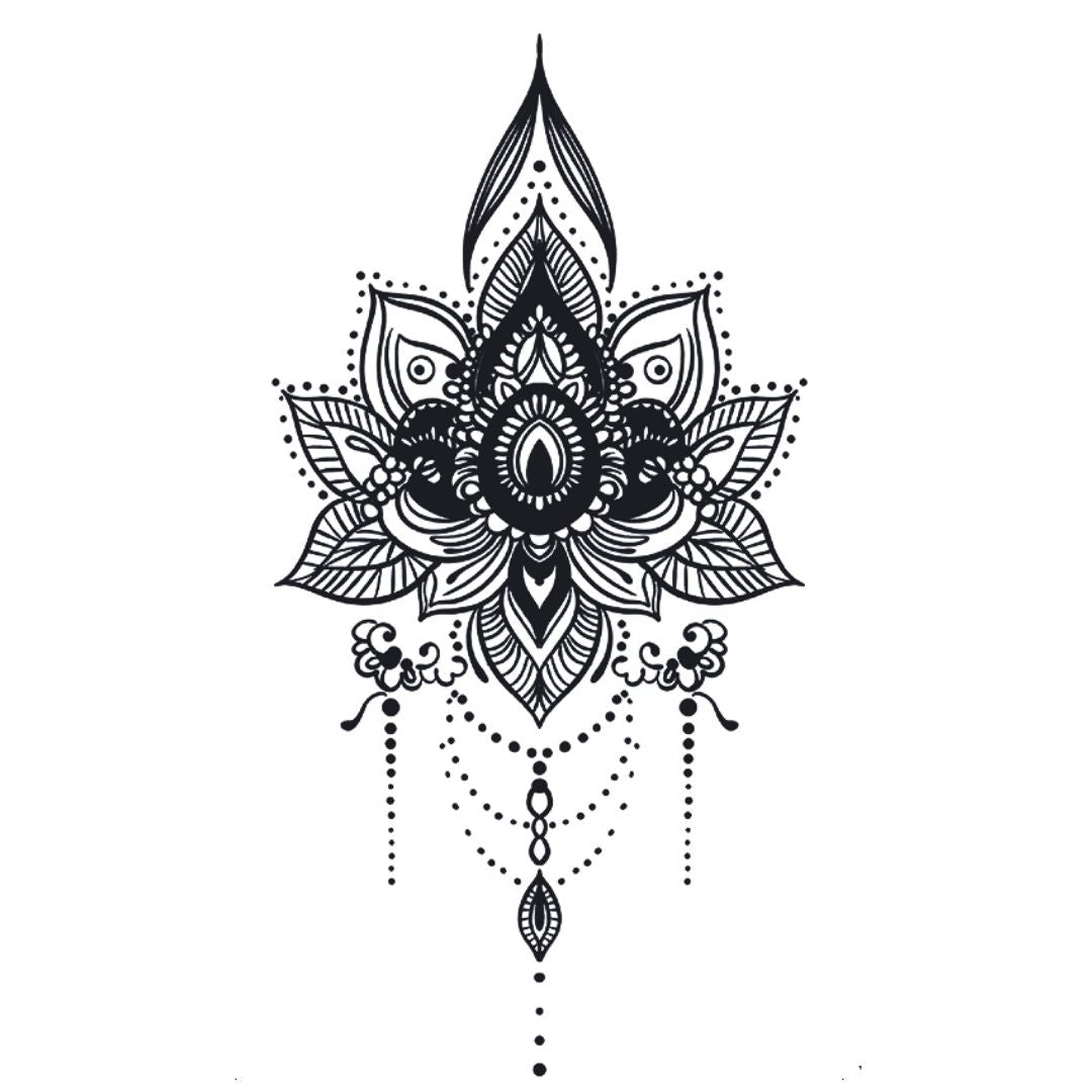 Lotus Mandala Chandelier Tattoo - 2 | Temporalis