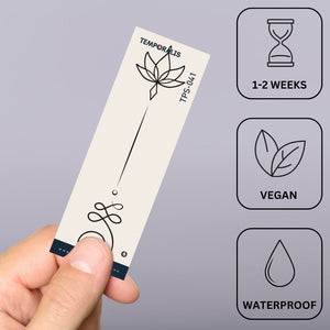 Ornement Mandala Lotus 2 - Temporalis® - Tatouage temporaire