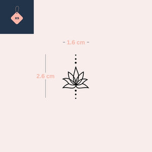 Lotus temporary tattoo with dots - 4 | Temporalis