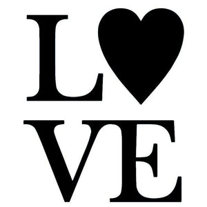 LOVE temporary tattoo, heart as the O - 2 | Temporalis