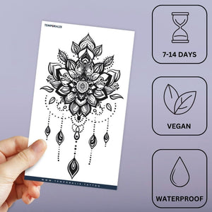 Mandala Lotus Chandelier Tattoo - 3 | Temporalis