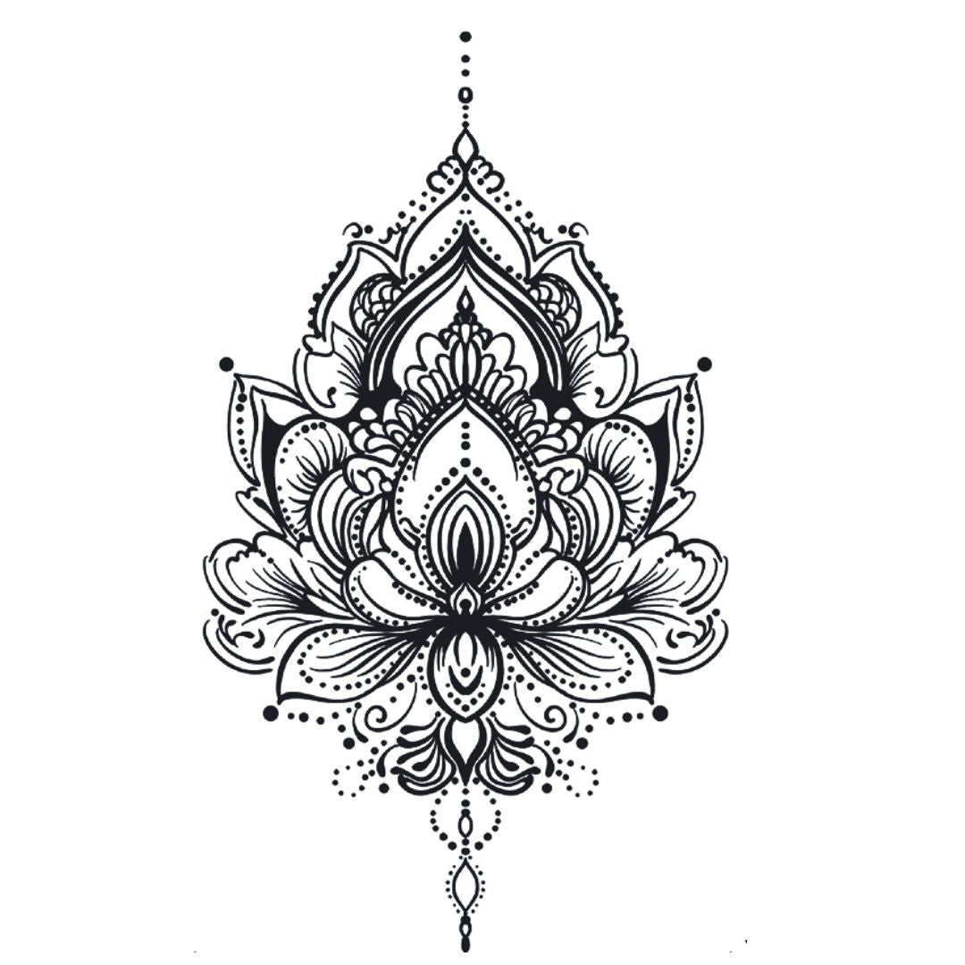 Mandala Lotus Tattoo - 2 | Temporalis