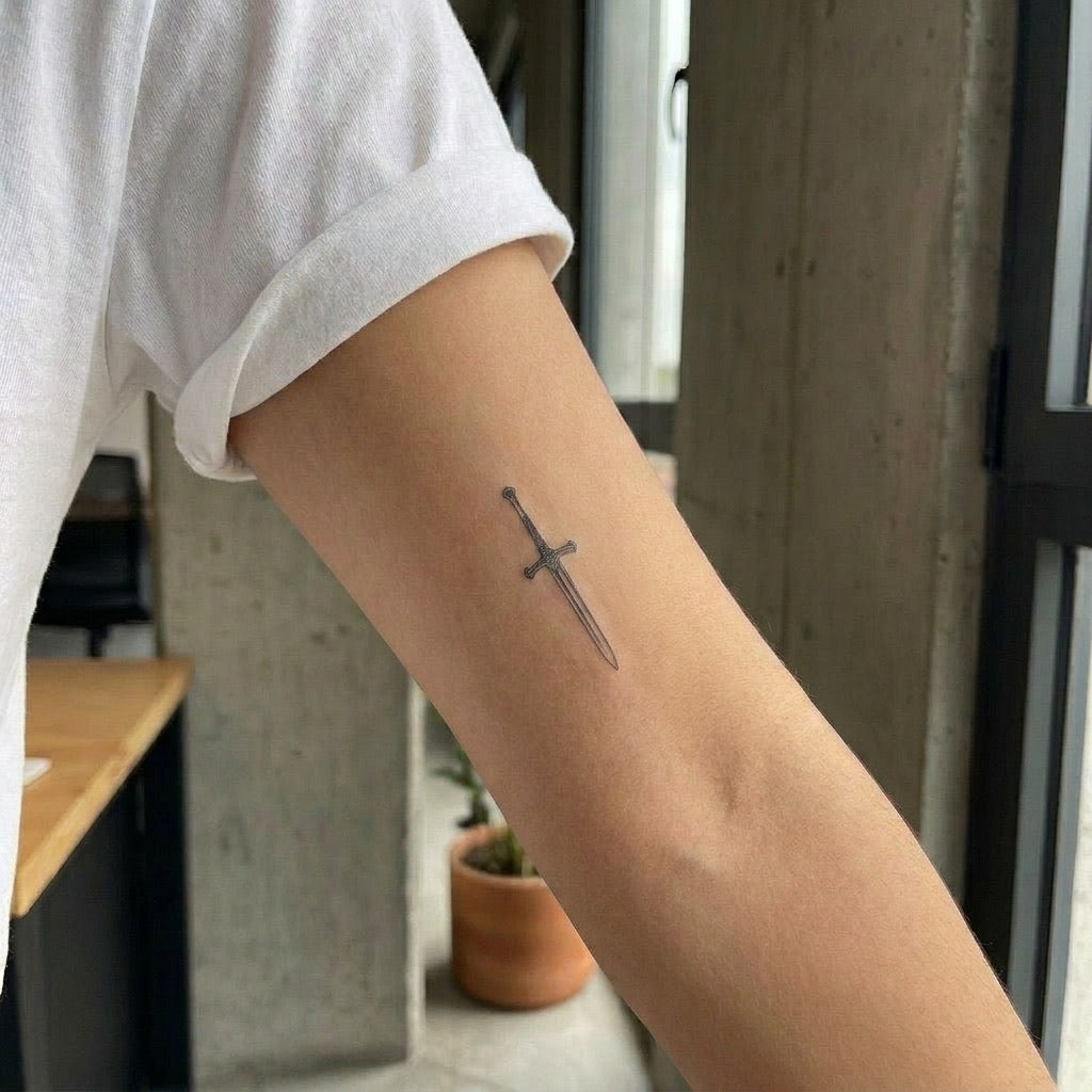 Medieval Sword Tattoo - 1 | Temporalis