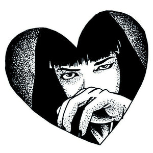 Mia Wallace heart - frame portrait temporary tattoo - 2 | Temporalis