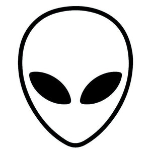 Minimalist alien head temporary tattoo - 2 | Temporalis